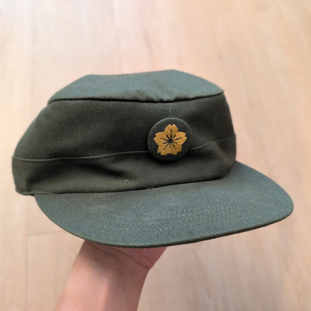 Imperial Japanese Army Style Field Cap Olive Drab Sakura Insignia Patrol Hat